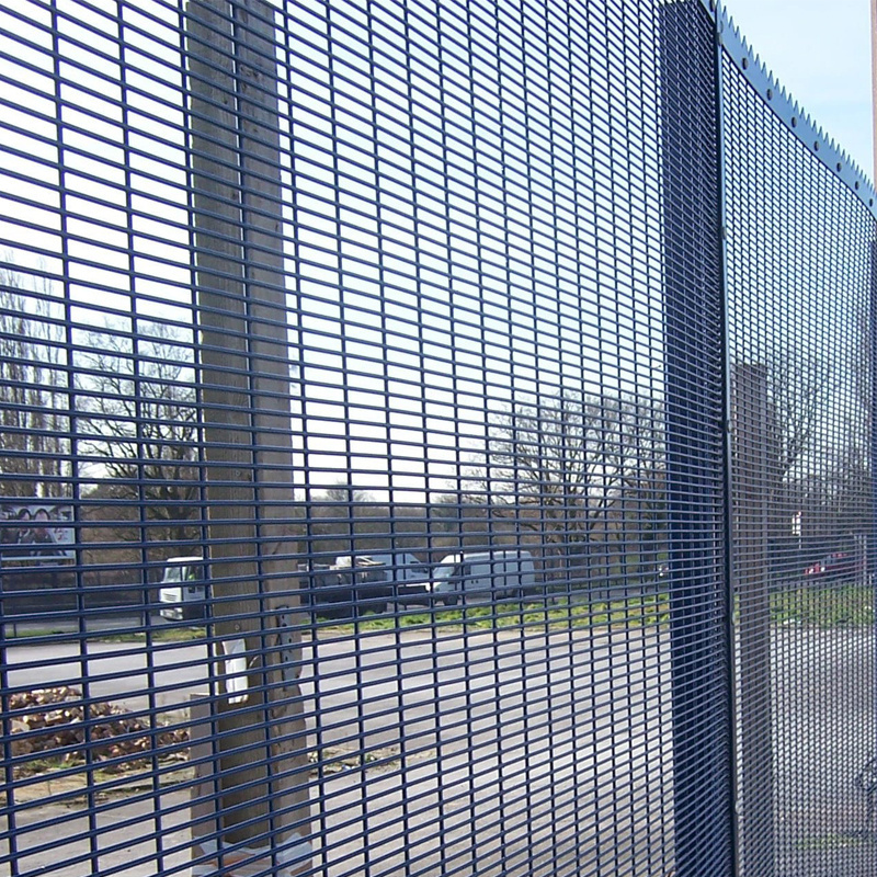 High security fence clearview galvanized panels 358 fence prison clear view anti climb 358 fence with barbed wire