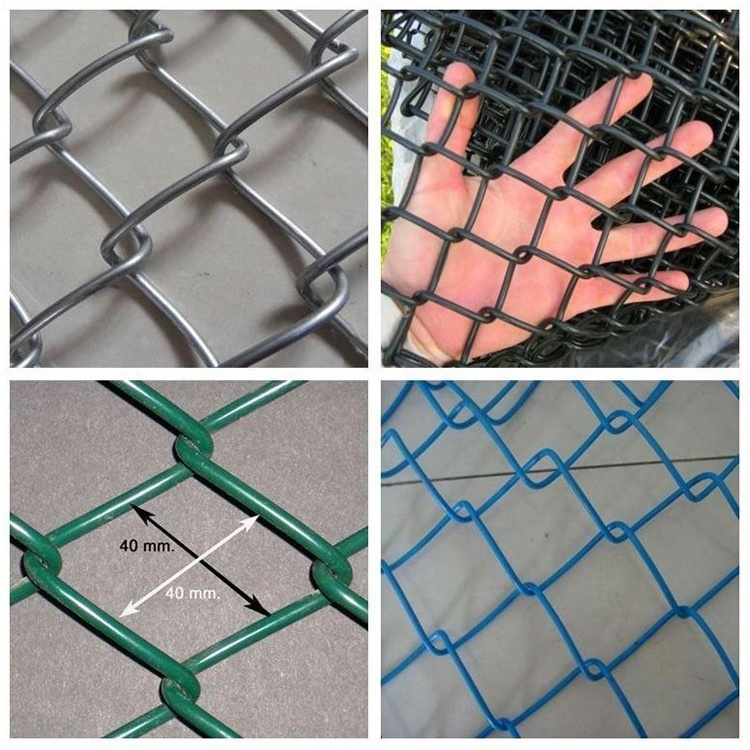 100 foot roll chainlink hot dipped galvanized pvc coated Chain Link Fence mesh Cyclone Wire Diamond Mesh