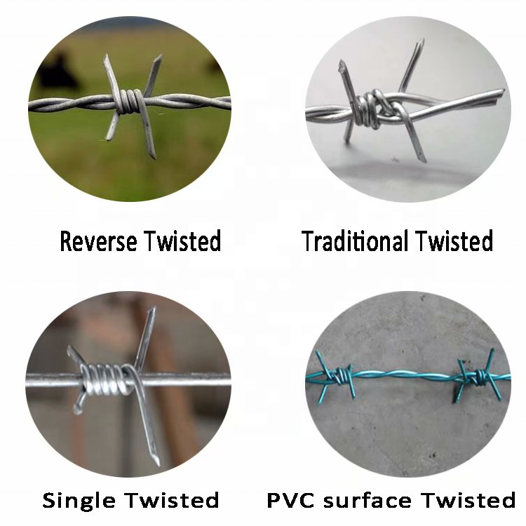 High quality and low price galvanized barbed wire 500m/1000m per roll