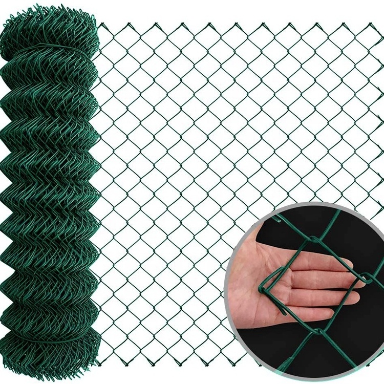 9 gauge diamond wire fencing cyclone wire/ 50x50mm mesh size chain link mesh fence