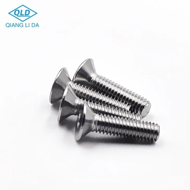 316 304 Stainless Steel DIN7991 Countersunk Hexagon  Socket  Flat Head Hex  Machine  Screws M2 M3 M4 small screw