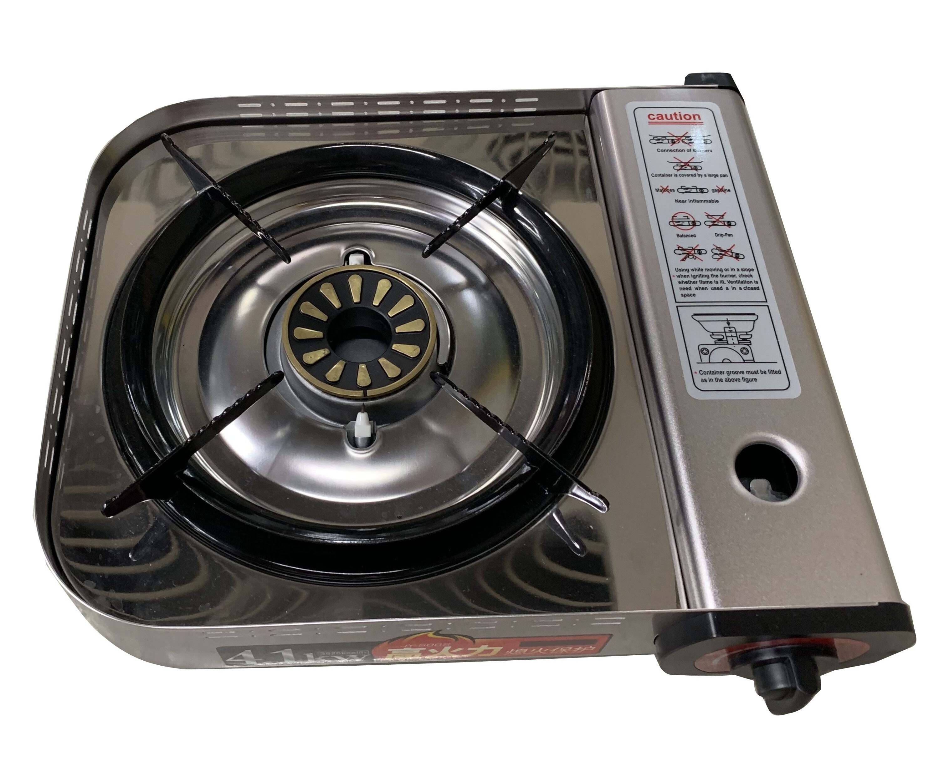 Stainless steel portable gas stove,butane camping gas burner,