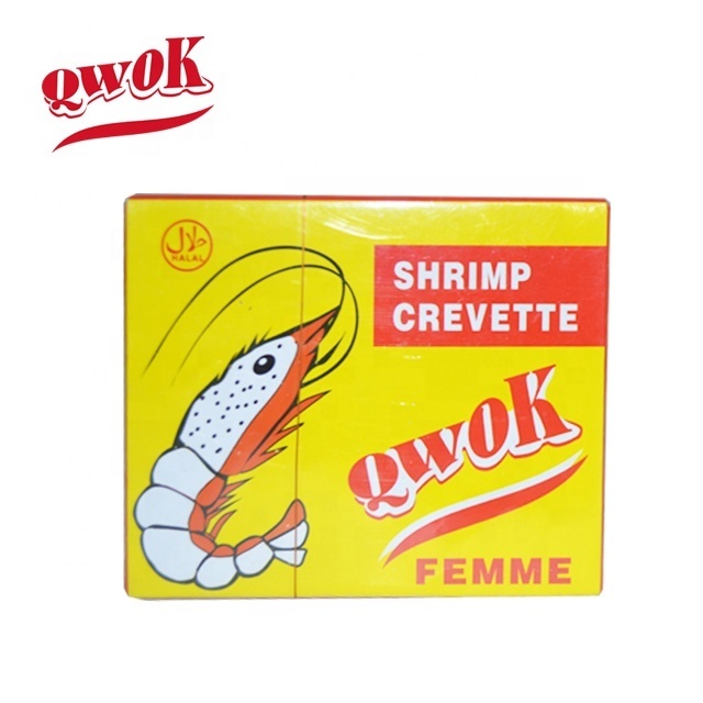 Qwok mix seasoning cubes 10g halal crevette shrimp flavour bouillon cubes