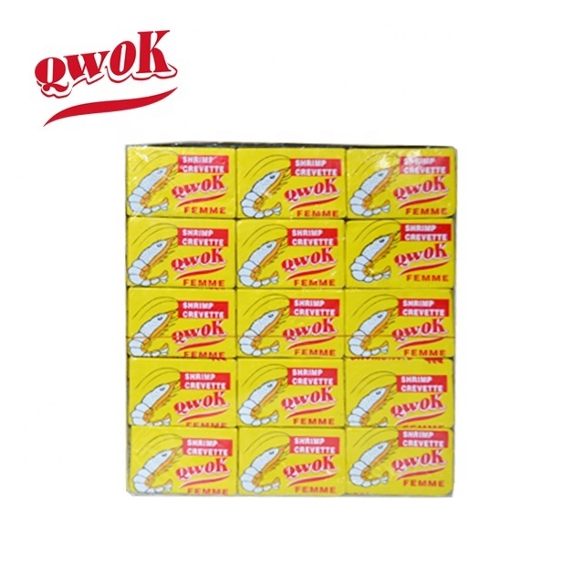 Qwok mix seasoning cubes 10g halal crevette shrimp flavour bouillon cubes