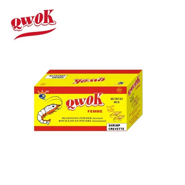 Qwok Seasoning 4g*10*200 Halal Shrimp Fllavour Bouillon Cube Stock Cube