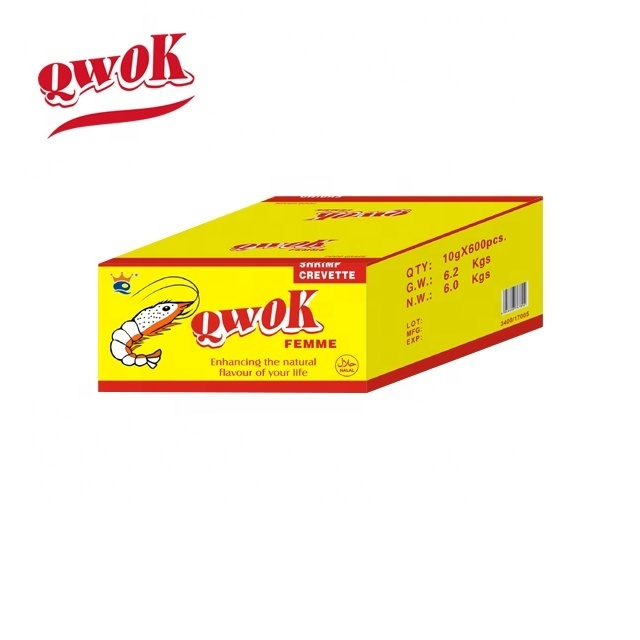 Qwok Seasoning 4g*10*200 Halal Shrimp Fllavour Bouillon Cube Stock Cube