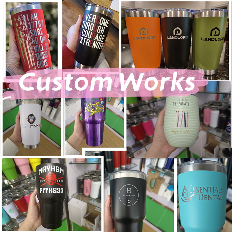 Wholesale Customizable Travel Powder Coated Stainless Steel Vacuum Insulated 30oz Tumbler Cup 30 Oz Tumbler