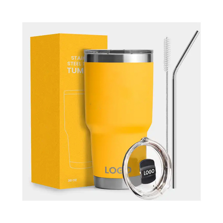 Wholesale Customizable Travel Powder Coated Stainless Steel Vacuum Insulated 30oz Tumbler Cup 30 Oz Tumbler