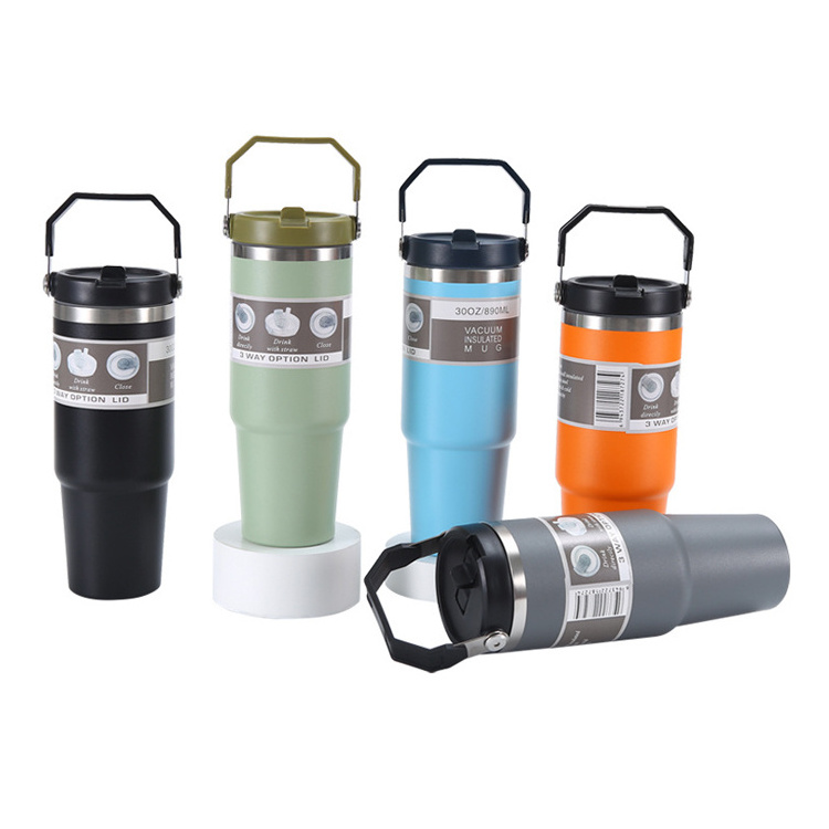 Wholesale Custom Logo Tumblers Bulk 20oz Stainless Steel Coffee Tumbler 20 Oz 30 Oz Tumbler With Handle