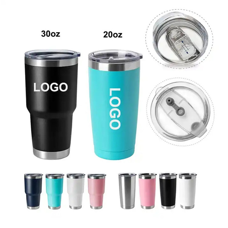 Wholesale New Style Vacuum Insulated 30 Oz Coffee Mug Double Wall Tumbler Powder Coated 30 Oz Tumbler Replacement Lids Logo