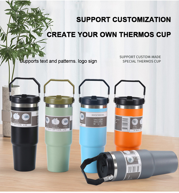 Wholesale Custom Logo Tumblers Bulk 20oz Stainless Steel Coffee Tumbler 20 Oz 30 Oz Tumbler With Handle