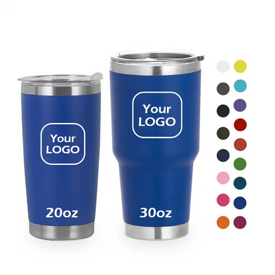 Wholesale Customizable Powder Coated 30oz Tumbler Travel Coffee Cup Lids 30 Oz Stainless Steel Vacuum Insulated Tumbler