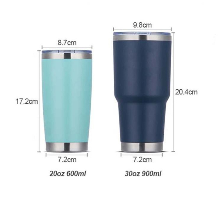 Wholesale Powder Coated Stainless Steel Vacuum Double Wall Insulated 30 Oz Car Tumbler Mug Cup 30oz Stainless Steel Tumbler