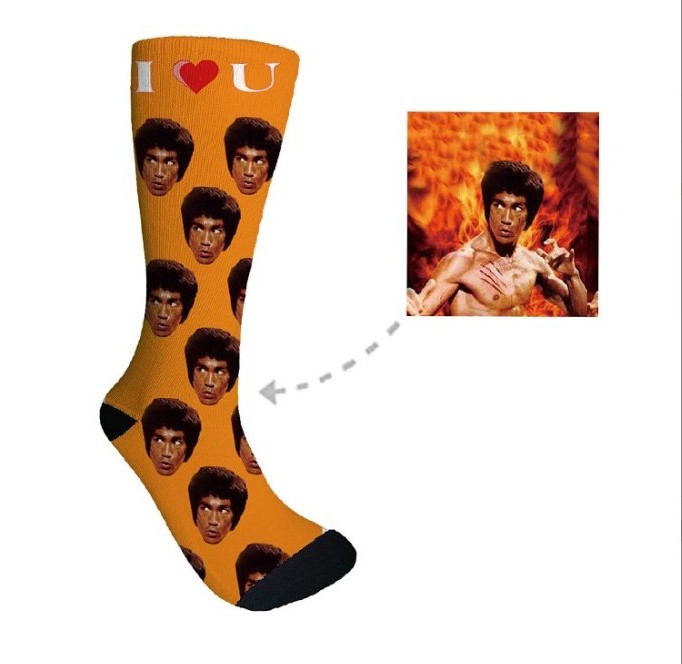 Custom pattern designer crew blank socks cotton polyester sport custom sublimation socks