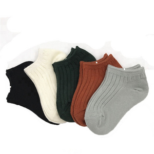 Factory Direct Sale Customized Knitted Breathable Cute Cotton Baby Ankle Kids Socks