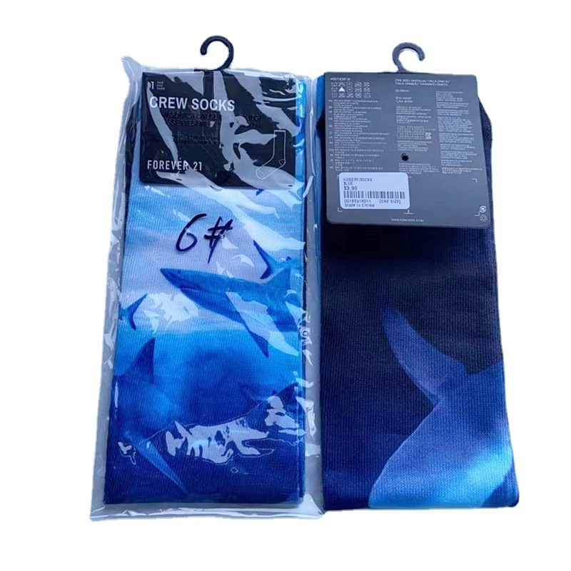 Custom pattern designer crew blank socks cotton polyester sport custom sublimation socks