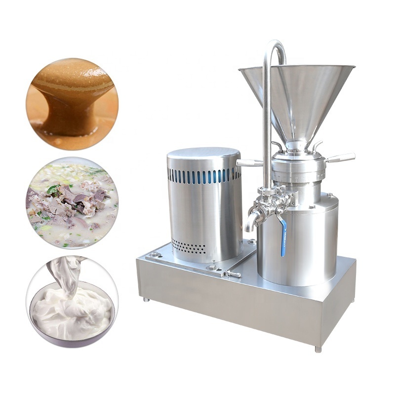 Stainless steel colloid mill for making peanut butter, tomato sauce, and chili sauce