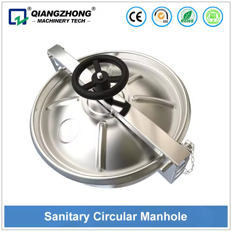 Sanitary Stainless Steel round Inward Cover Manhole Covers Tank Manway for bioengineering Manhole cover