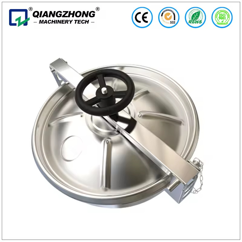 Sanitary Stainless Steel round Inward Cover Manhole Covers Tank Manway for bioengineering Manhole cover