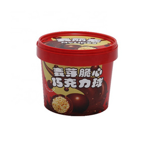 27oz 800ml IML PP plastic container custom bucket for chocolate ice cream candy  bucket