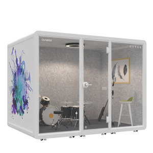 Musical soundproof microphone recording booth drum booth vocal booth with fresh air system