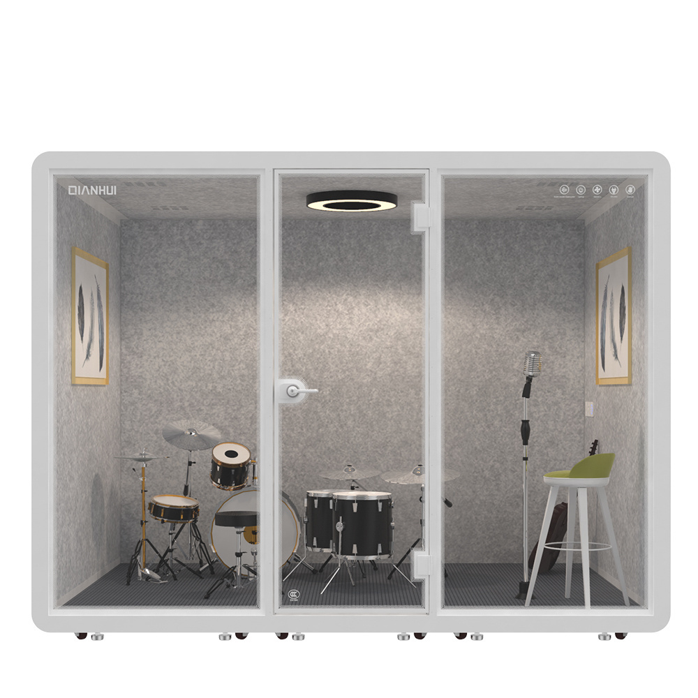 Musical soundproof microphone recording booth drum booth vocal booth with fresh air system