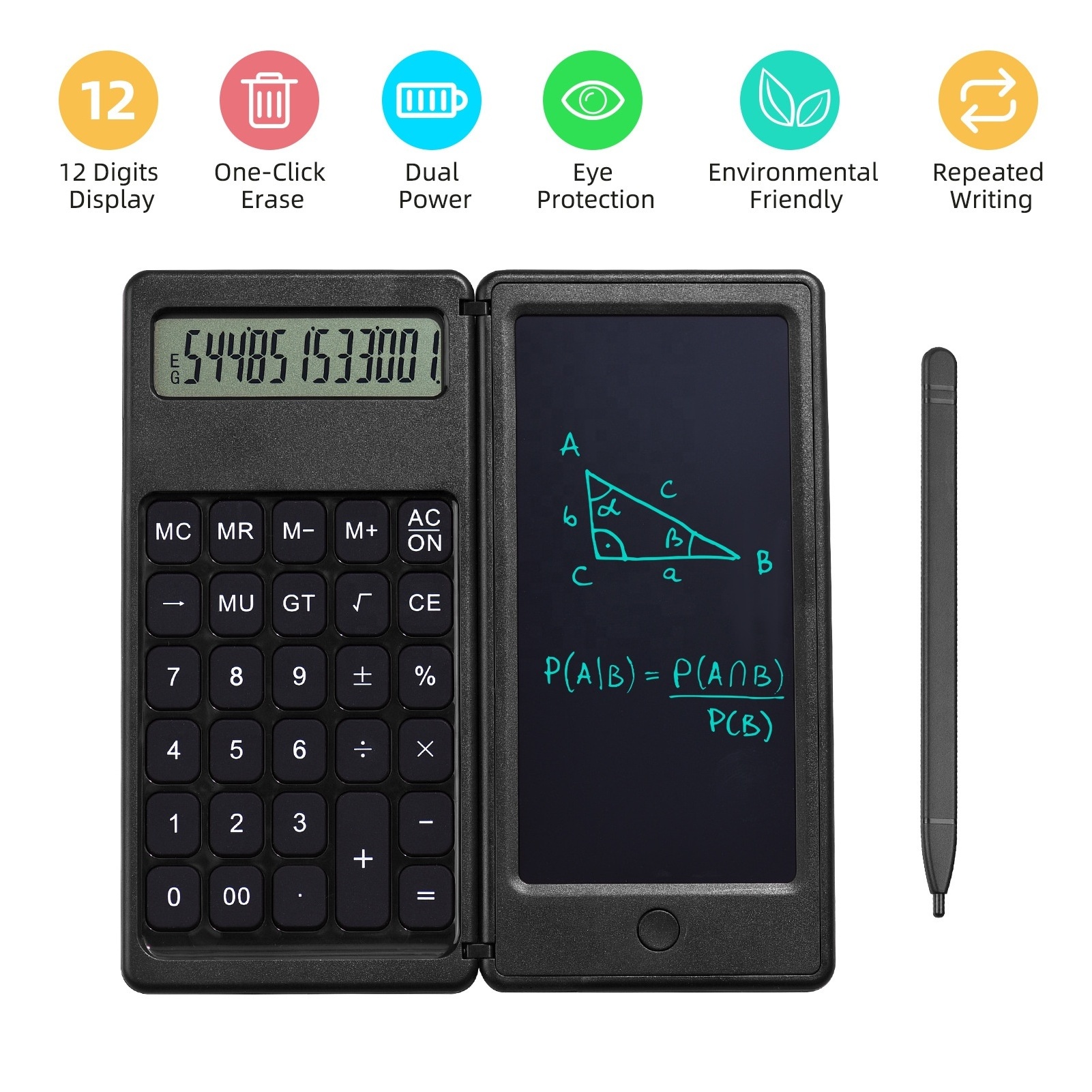 Handwriting Tablet Learning Business Office Portable Foldable Touch Screen Customized LCD Writing Tablet Calculator