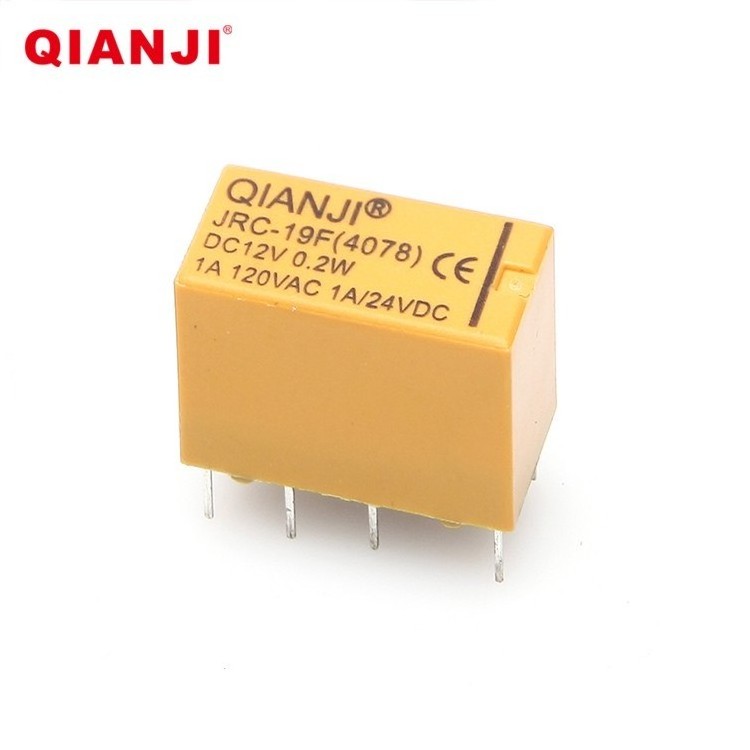 QIANJI 10a mini 12v pcb dc latching customized electric pcb relay finder switch 4 pin flash electric relay For air conditioner