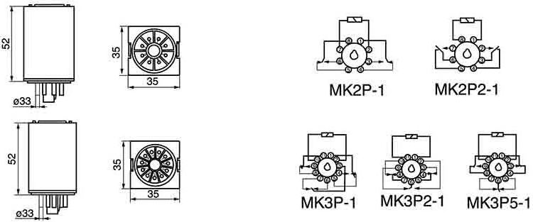 QIANJI China Supplier MK2P-I General Purpose Relay 12V 10A 2Z With LED