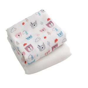 100% cotton printed and white muslin fabrics for baby