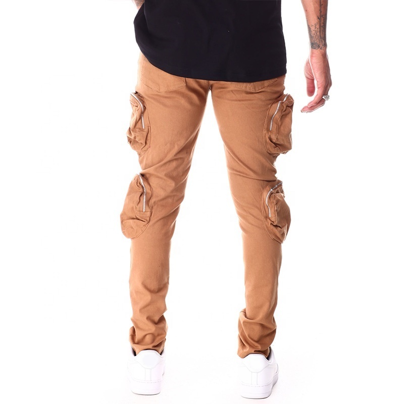 Wholesale Overalls Street Retro casual pants strapped stacked cargo pants multi-pocket men's pants