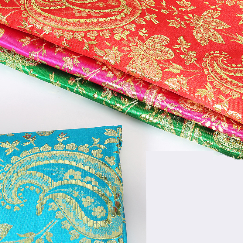 High quality 150cm width Chinese traditional jacquard brocade silk fabric for dresses