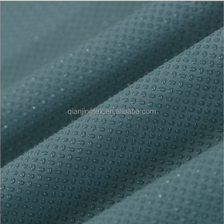 Factory customized 100% polyester twill woven rubber patch peach skin fabric