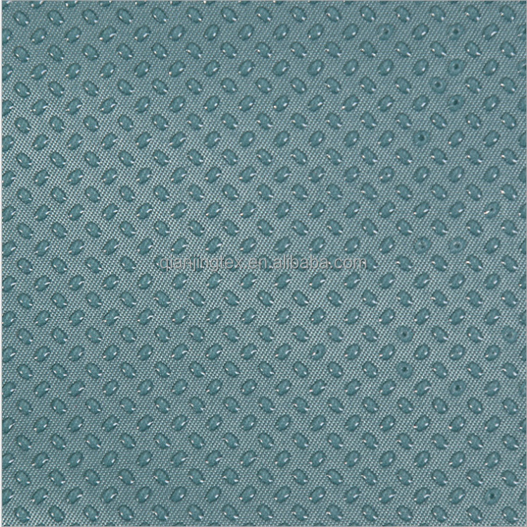 Factory customized 100% polyester twill woven rubber patch peach skin fabric