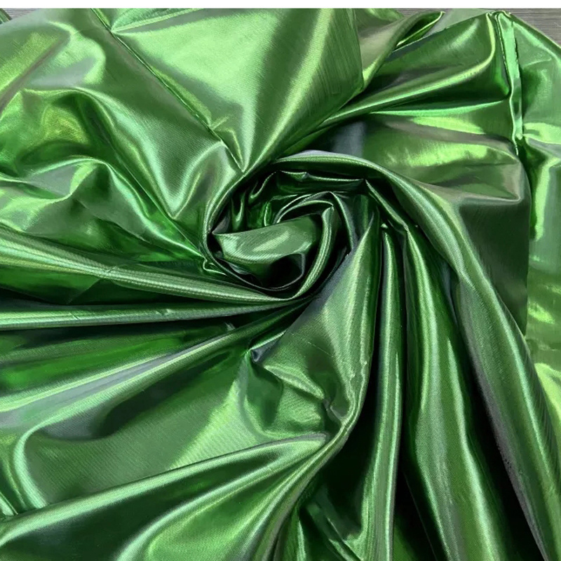 Factory Cheap Price Polyester Two Tone Lurex Liquid Lame Metallic Fabric For Praise Flags