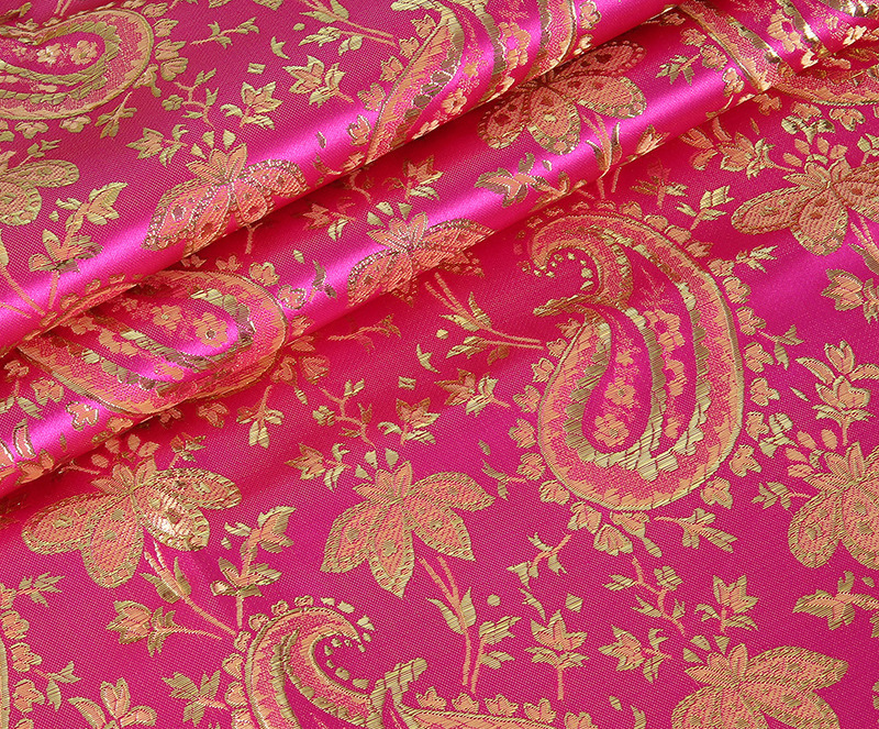 High quality 150cm width Chinese traditional jacquard brocade silk fabric for dresses