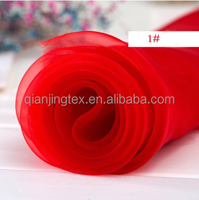 Cheap price high density soft hand feel polyester matte organza fabric for wedding dress