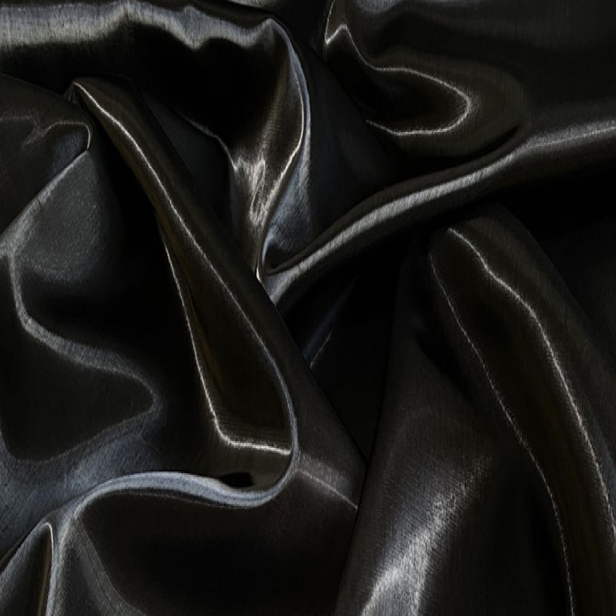 Luxury glossy metallic liquid satin reflective fabric with crystal silk for bridal wedding dress