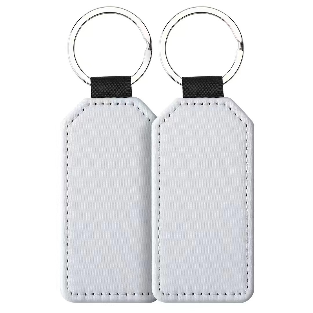 competitive price high quality PU leather square sape bus key holder ring