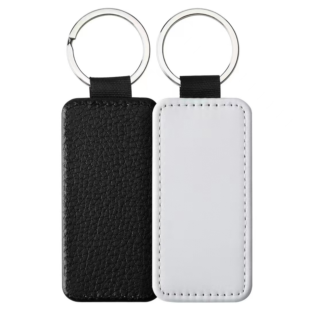 competitive price high quality PU leather square sape bus key holder ring