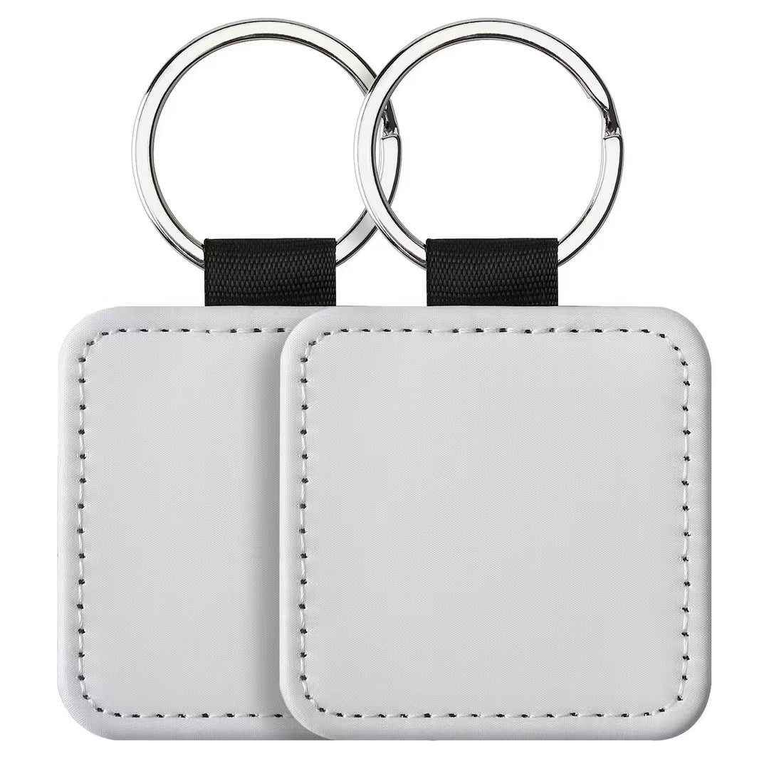 competitive price high quality PU leather square sape bus key holder ring