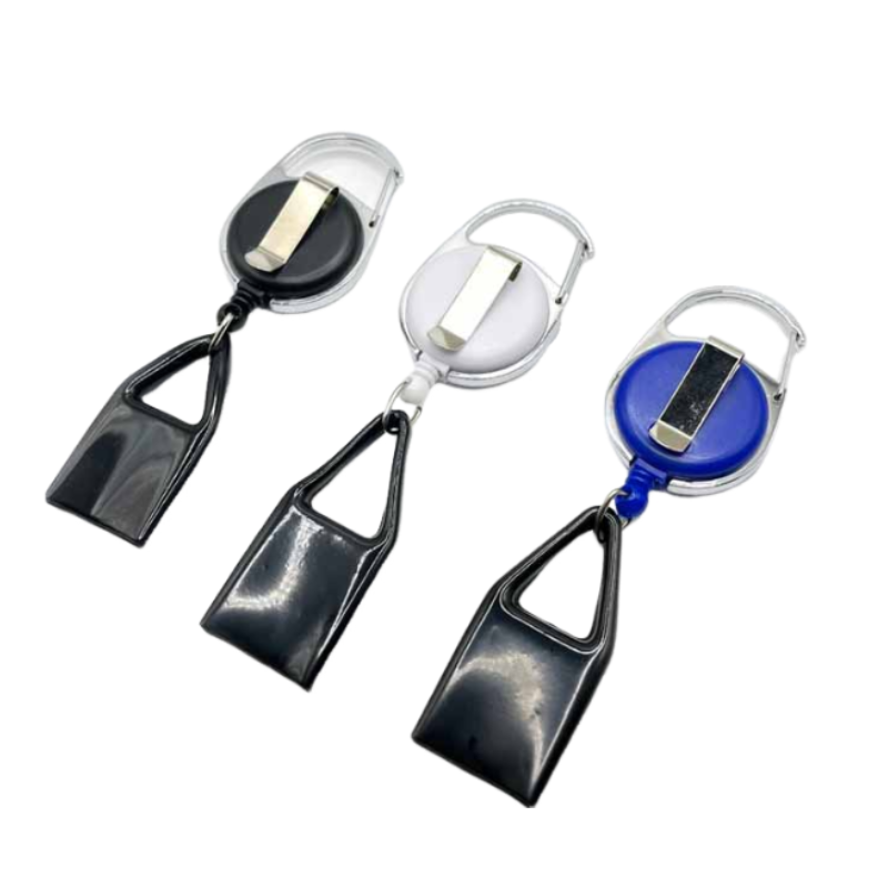 Retractable Carabiner Reels Keychain holder with lighter leash