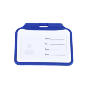 Horizontal Two Side ID Two Cards Hard PP Plastic Badge Holder