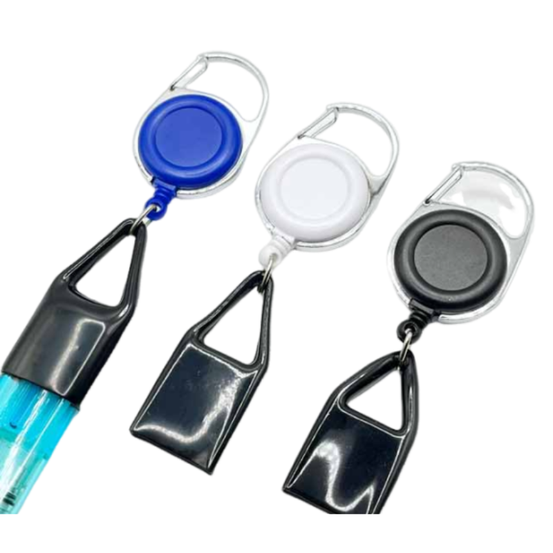 Retractable Carabiner Reels Keychain holder with lighter leash