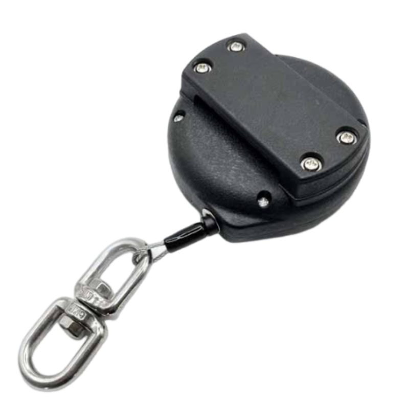 Retractable Stainless Steel Carabiner Mount Black Scaffolding Fallen Protection Tool Belt Tool Wire Lanyards