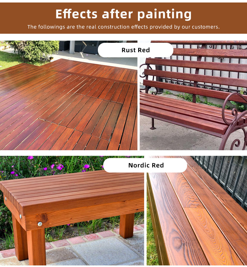 High Quality anti-corrosion Wood Oil Coating Outdoor Wooden Decking Garden Fence