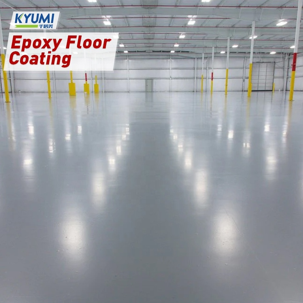 Self-levelling anti-slip anti-UV epoxy resin garage concrete floor coating grey paint