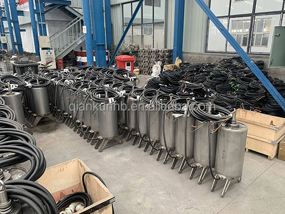 High Quality 500L/Hour Horizontal Industrial Submersible Mixer Three Blades Propeller China Wastewater Treatment