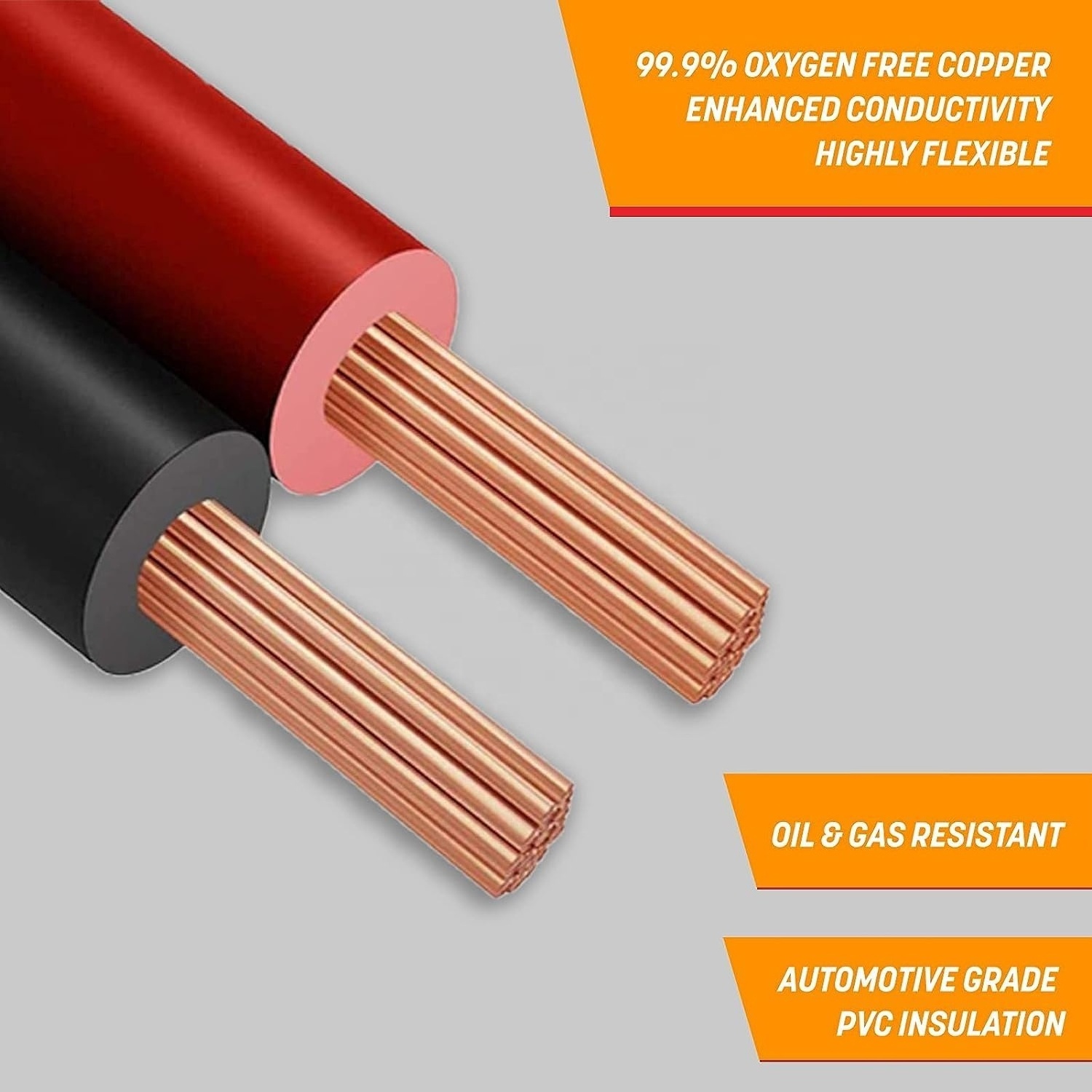 RVB red and black double parallel two core power cord home decoration parallel wire 2 core double row two color LED horn