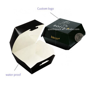 China Wholesale Takeaway Paper burger Box, customized Logo Paper printing box